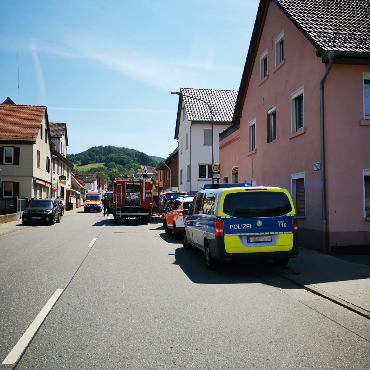 Verkehrsunfall auf der B47 in Reichenbach am 17.07.2021