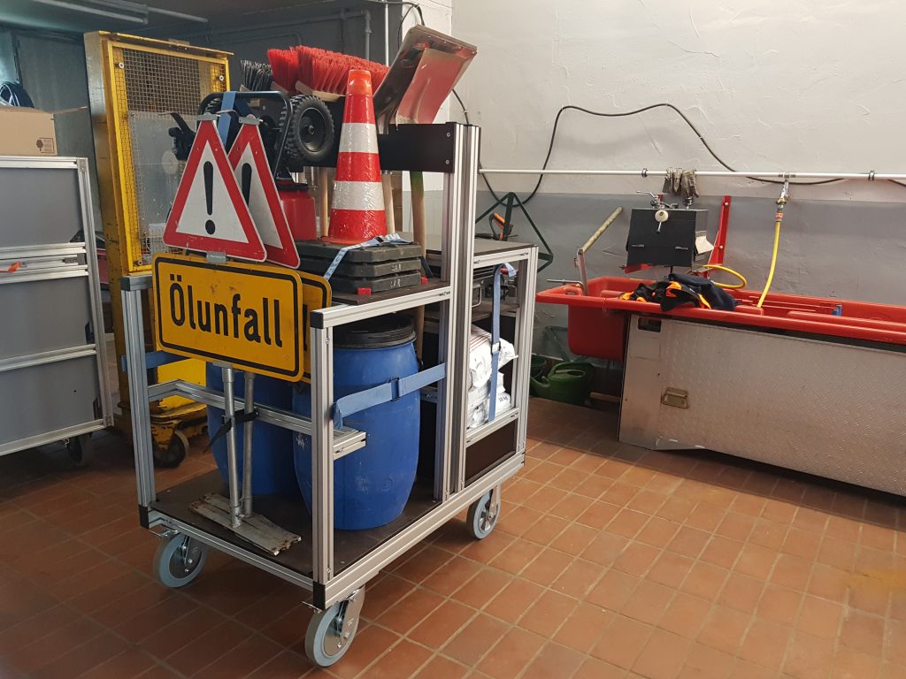 Rollwagen Ölspur