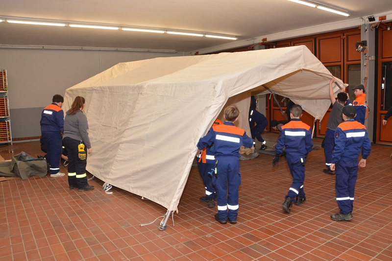 Probeaufbau neues JF-Zelt